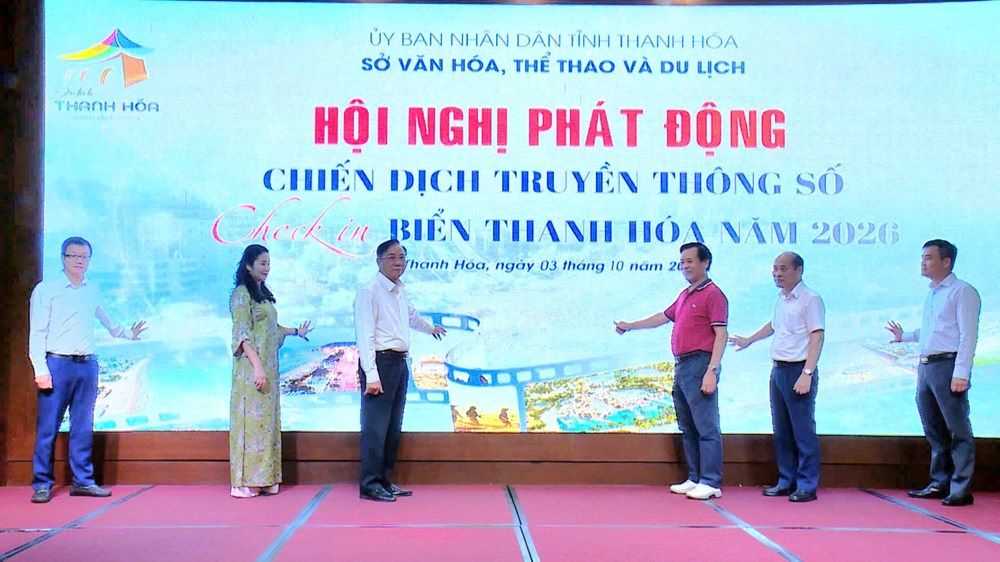 Sinh viên Trường Đại học Hồng Đức tham dự Hội nghị phát động Chiến dịch truyền thông số “Check-in biển Thanh Hóa 2026”